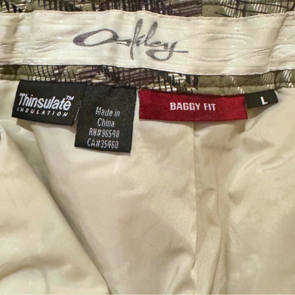 Oakley Women’s Checked Out Plaid Snowboard Pants Thinsulate Insulated Y2K- Lrg - Picture 2 of 5